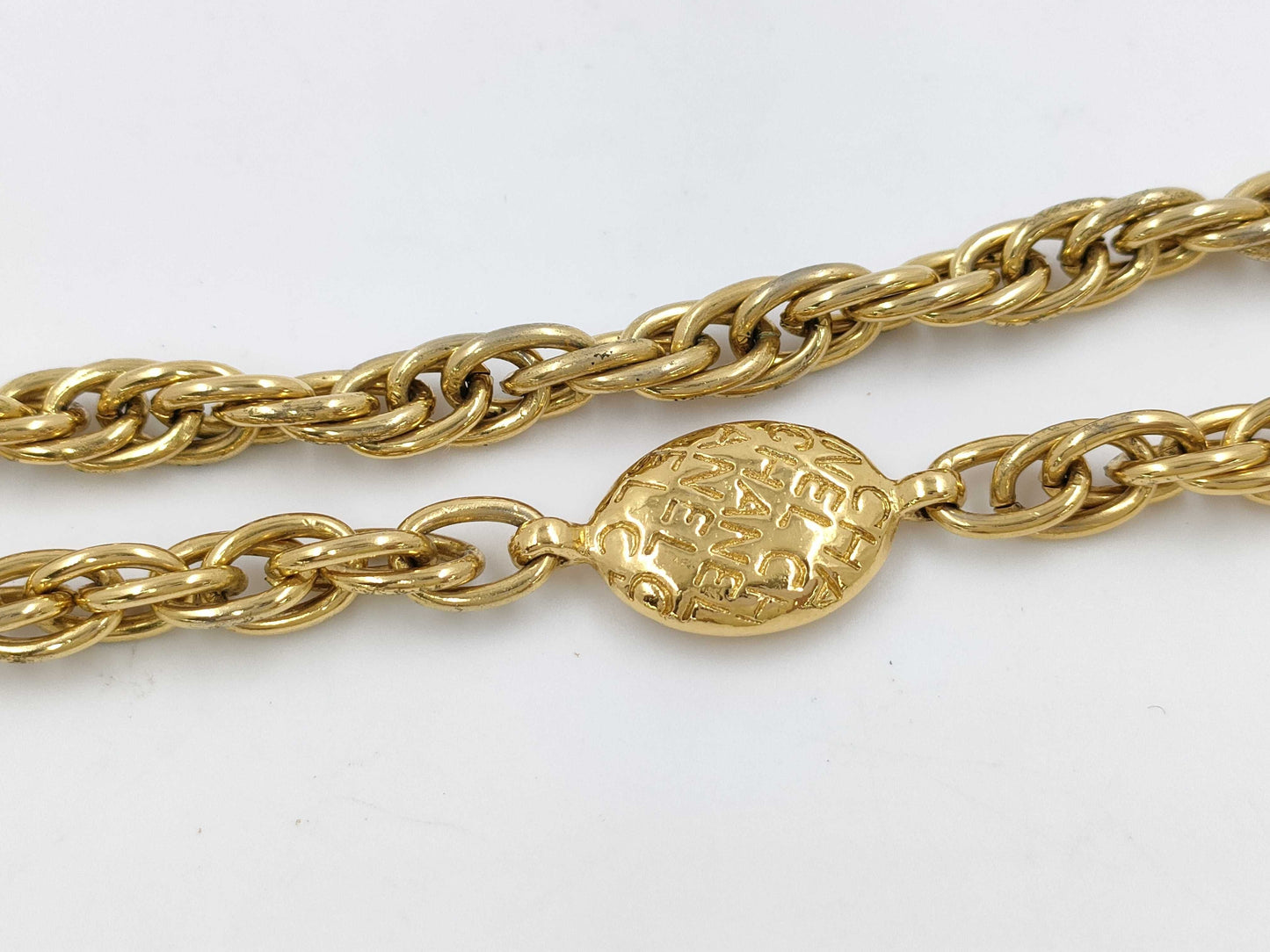 CHANEL Gold Logo Necklace