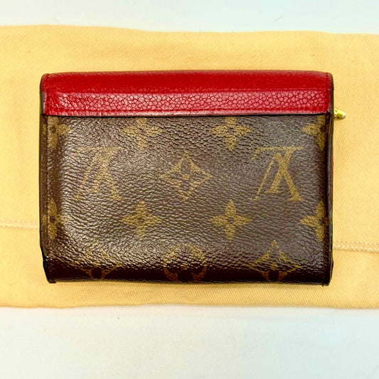 LOUIS VUITTON Monogram Portefeuille Pallas Compact Red SP2210 Wallet