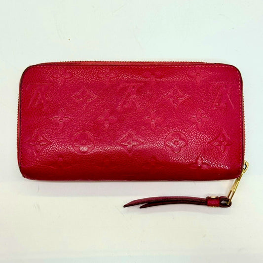 LOUIS VUITTON Monogram Empreinte Zippy Wallet Long Wallet Bordeaux SP1145 Wallet