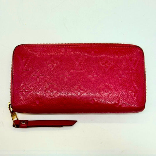 LOUIS VUITTON Monogram Empreinte Zippy Wallet Long Wallet Bordeaux SP1145 Wallet