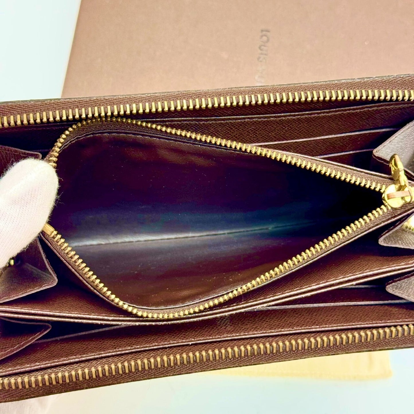 LOUIS VUITTON Damier Zippy Wallet Long Wallet CA4007 Wallet