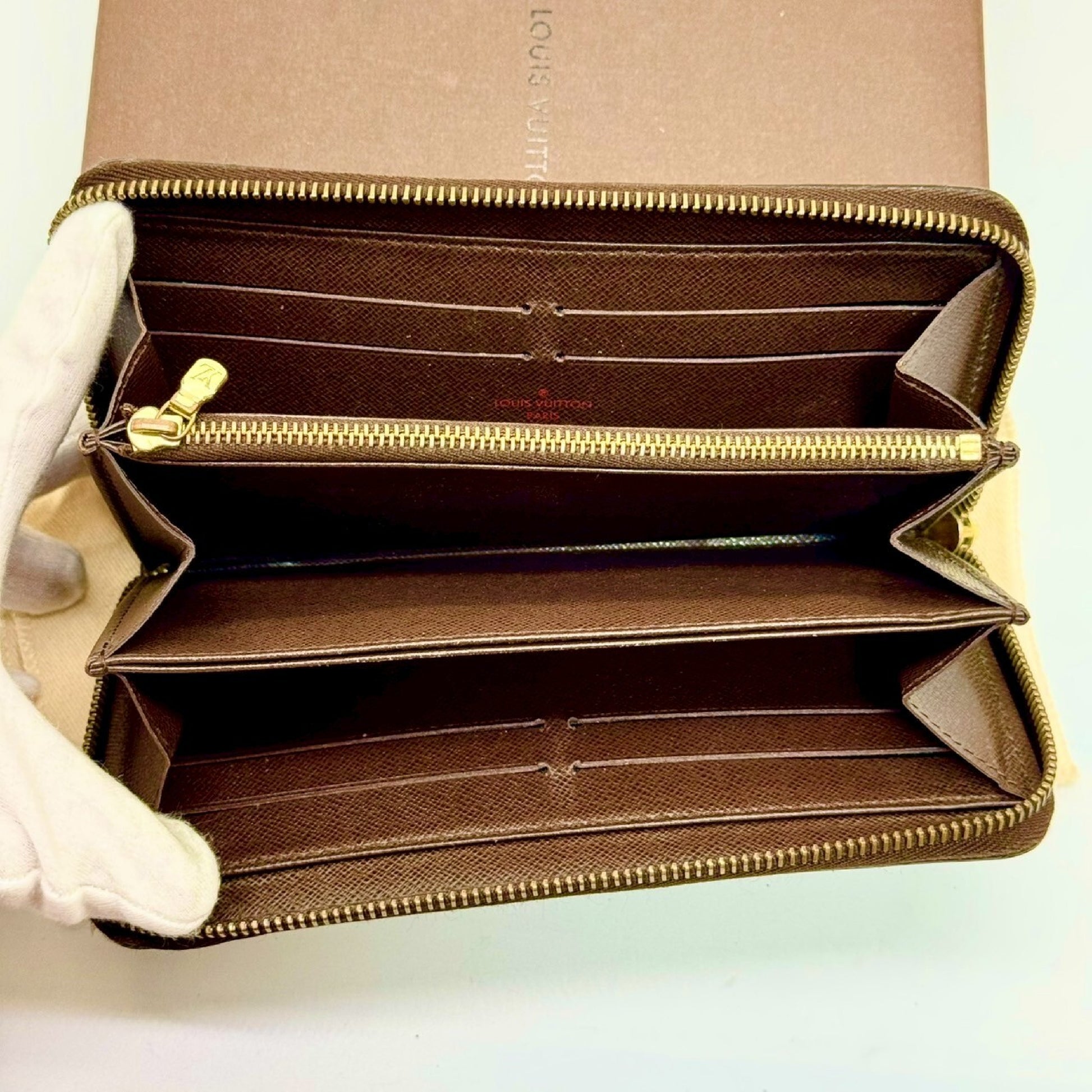 LOUIS VUITTON Damier Zippy Wallet Long Wallet CA4007 Wallet