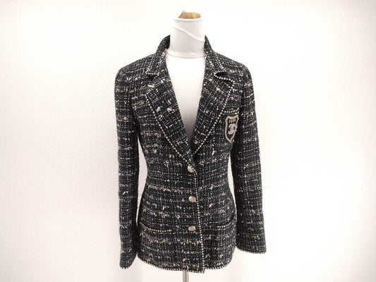 CHANEL CHANEL Emblem Tweed Jacket Size 38 Jacket