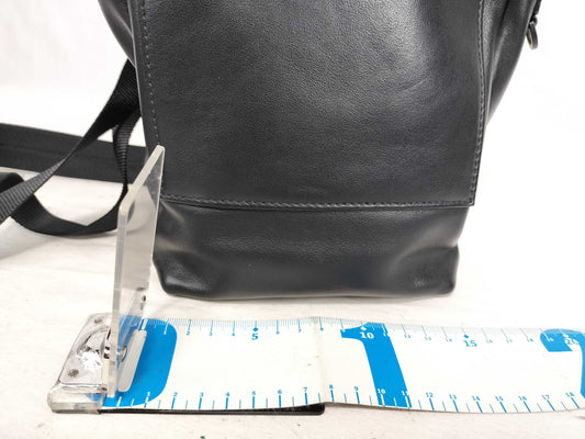 PRADA Prada Triangle Logo Leather Messenger Shoulder Bag