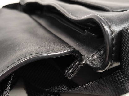 PRADA Prada Triangle Logo Leather Messenger Shoulder Bag