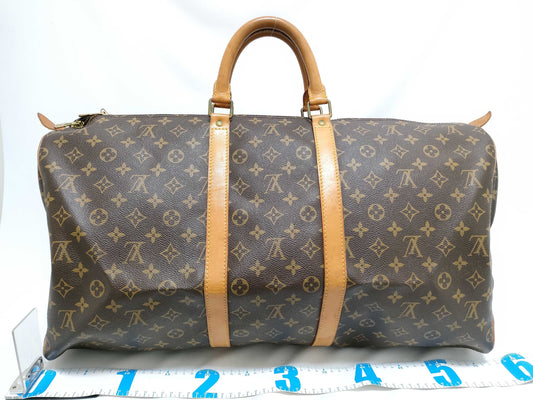 LOUIS VUITTON RFID Unverifiable Monogram LOUIS VUITTON M41424 Monogram Keepall 55 Boston Bag