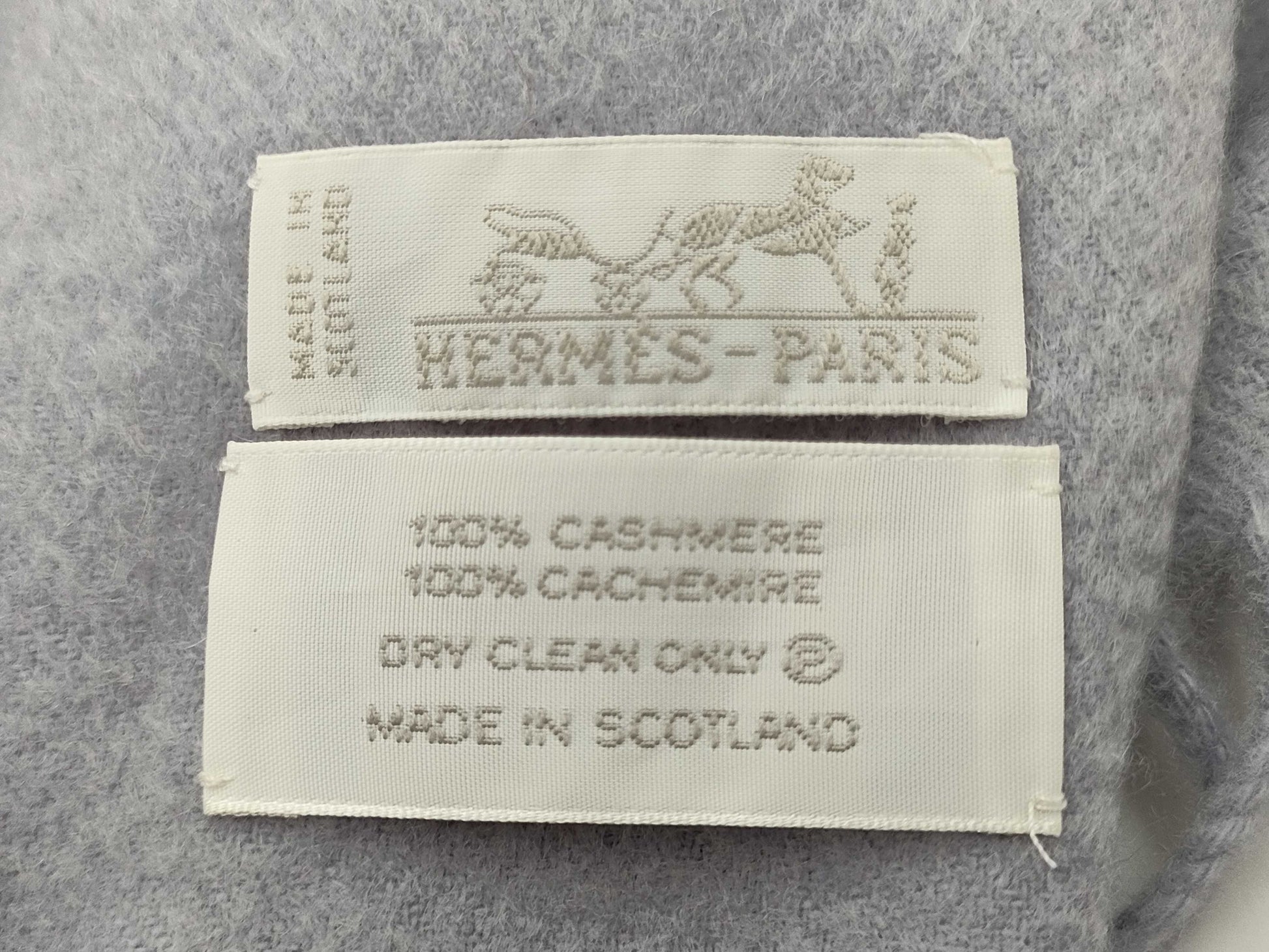 HERMES Large Cashmere Double Scarf/Blanket with Tags Other Accessories