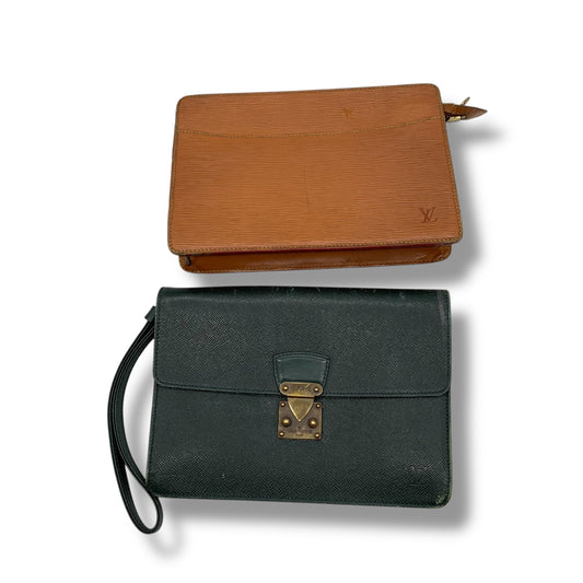 LOUIS VUITTON Louis Vuitton Epi Taiga Clutch Bag Set, Business Bag