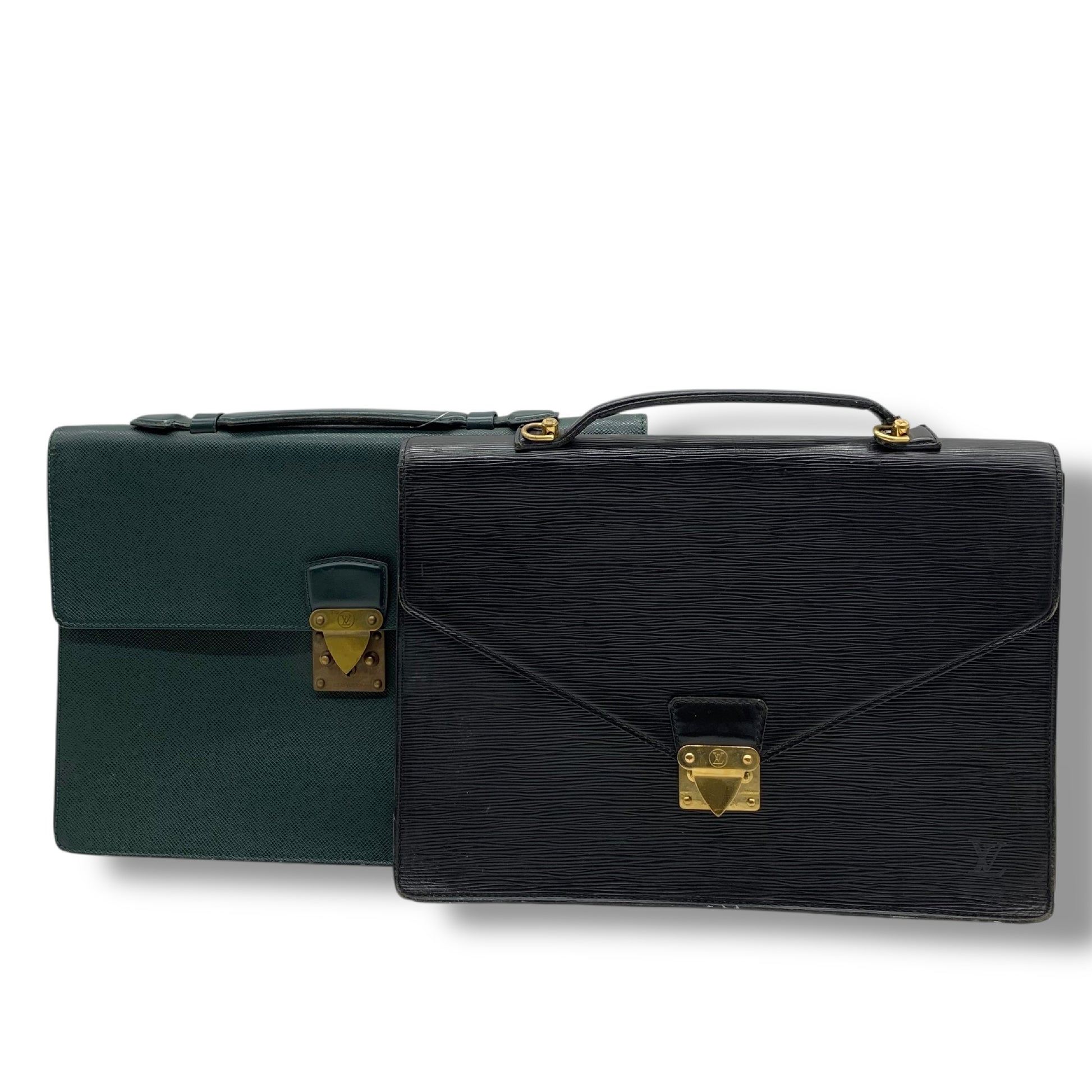 LOUIS VUITTON Taiga Epi Business Bag Set of 2