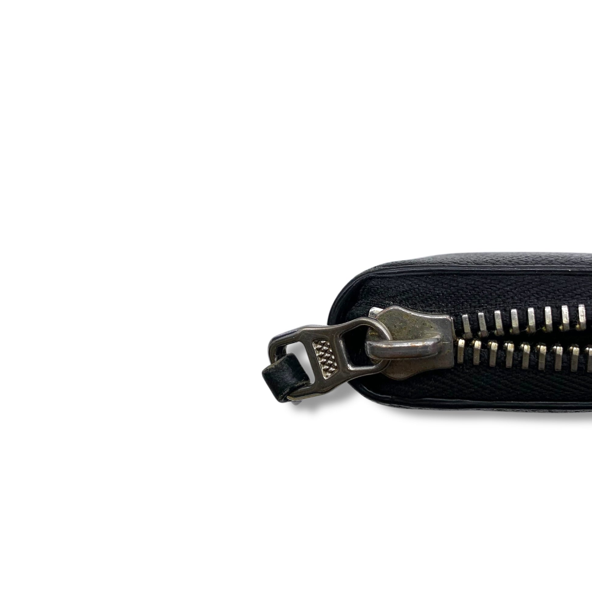 Dunhill round zipper leather wallet
