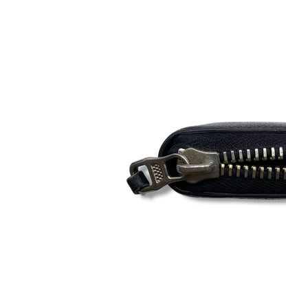 Dunhill round zipper leather wallet