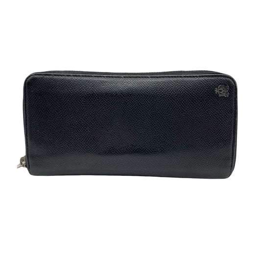 Dunhill round zipper leather wallet