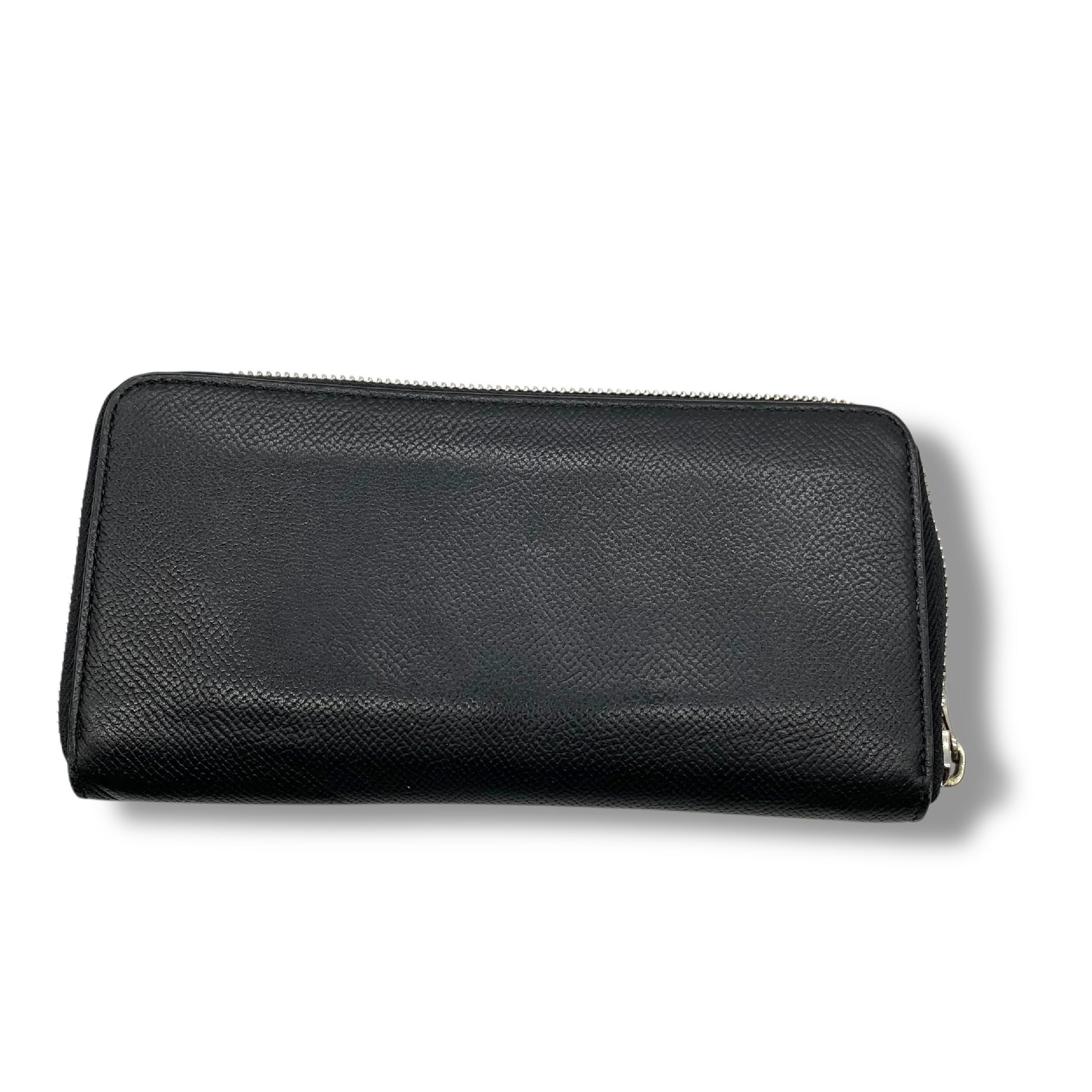 Dunhill round zipper leather wallet