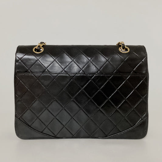 CHANEL Matelasse 24 S Round Flap Double Chain Shoulder Bag with Seal