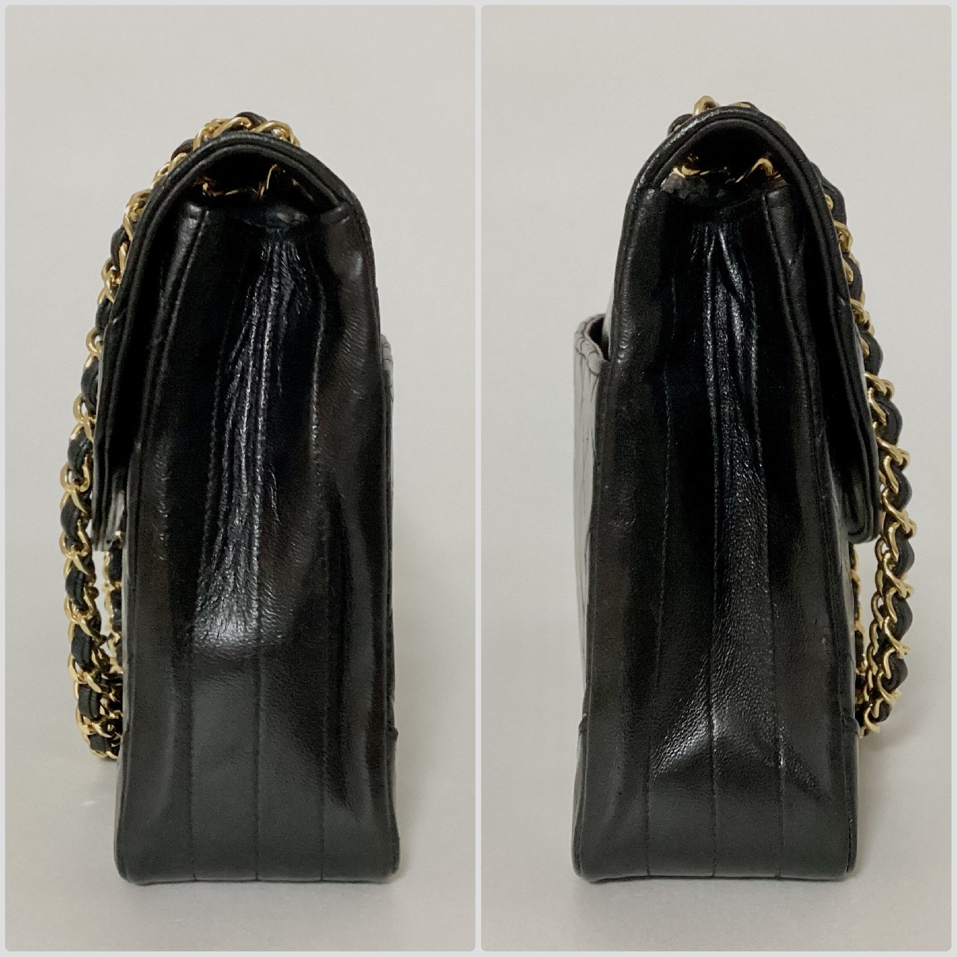 CHANEL Matelasse 24 S Round Flap Double Chain Shoulder Bag with Seal