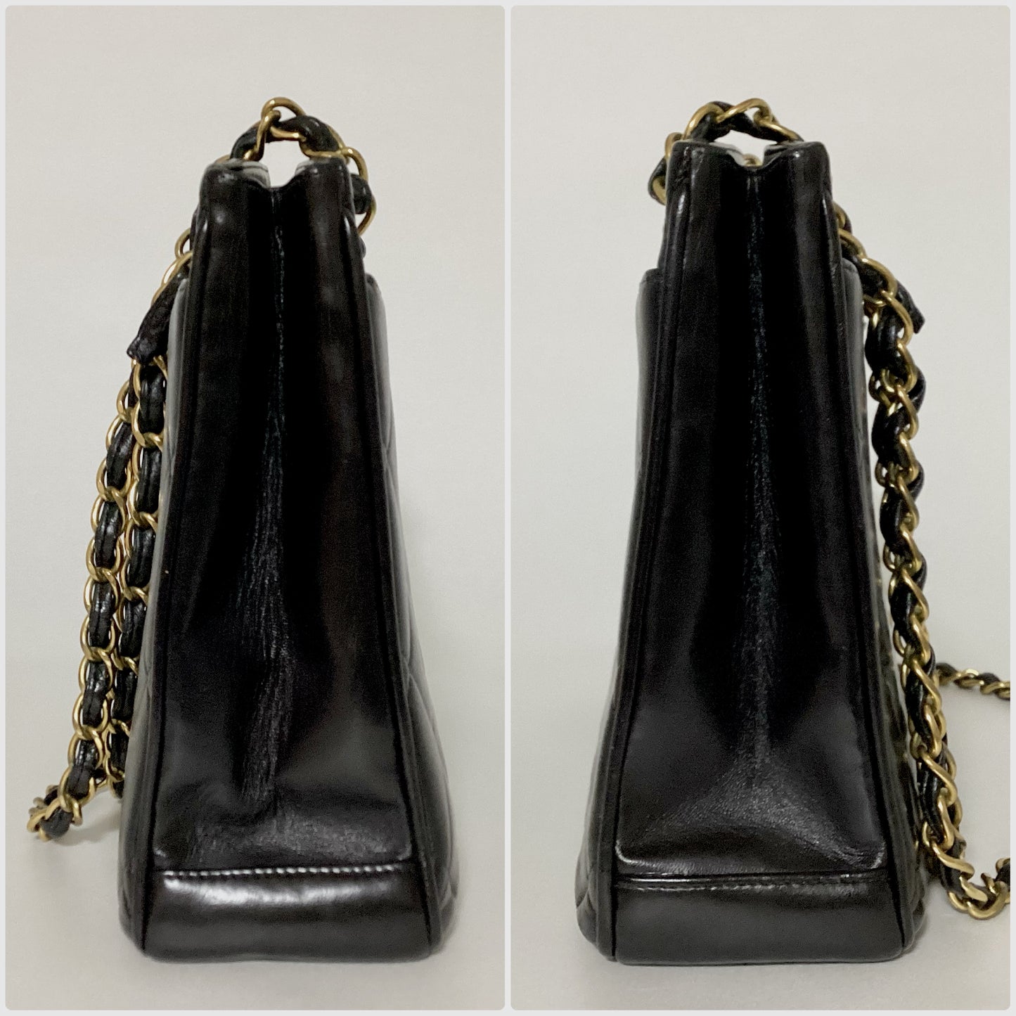 CHANEL Matelasse Chain Shoulder Bag, Lambskin, Deca Coco, with Seal