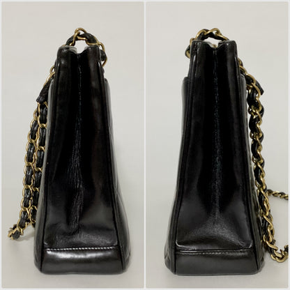 CHANEL Matelasse Chain Shoulder Bag, Lambskin, Deca Coco, with Seal