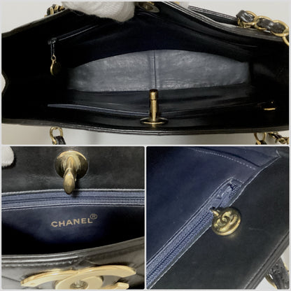 CHANEL Matelasse Chain Shoulder Bag, Lambskin, Deca Coco, with Seal