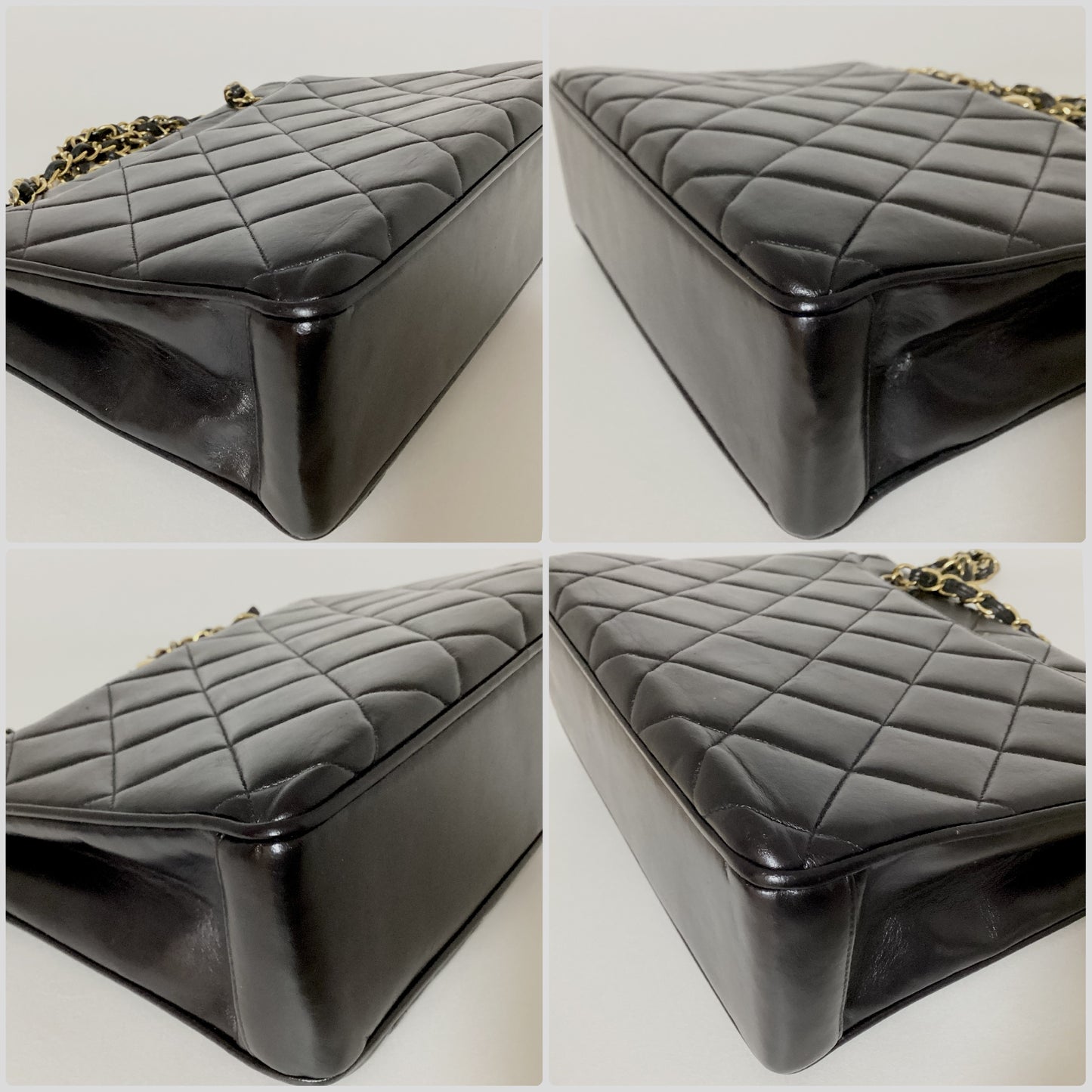 CHANEL Matelasse Chain Shoulder Bag, Lambskin, Deca Coco, with Seal