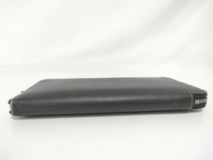 HERMES [Engraved] □P Azap Hermès Azap Long Epson Black Wallet