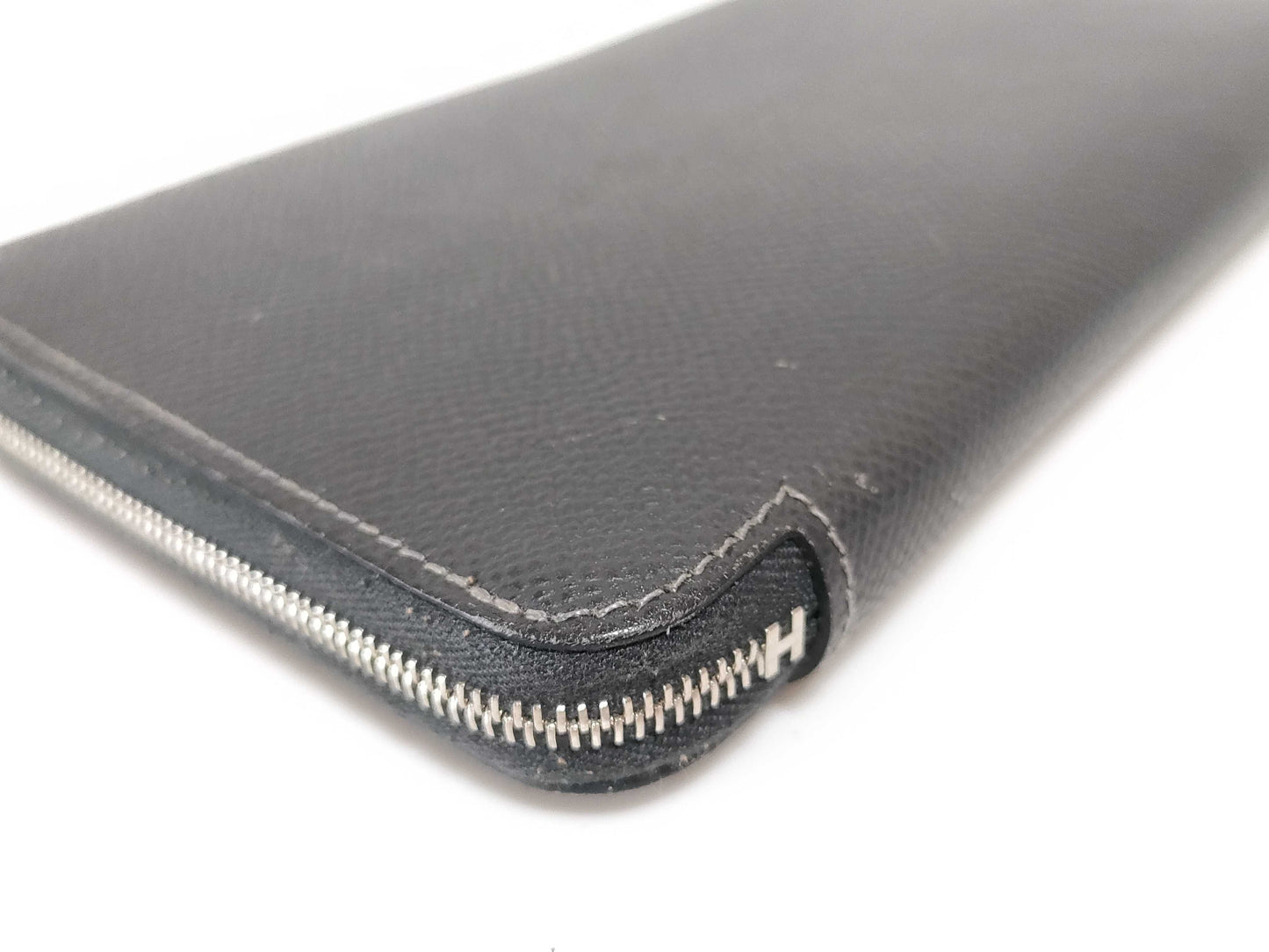 HERMES [Engraved] □P Azap Hermès Azap Long Epson Black Wallet