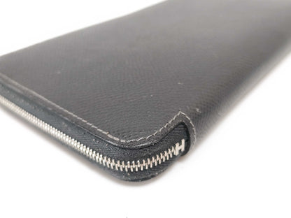 HERMES [Engraved] □P Azap Hermès Azap Long Epson Black Wallet