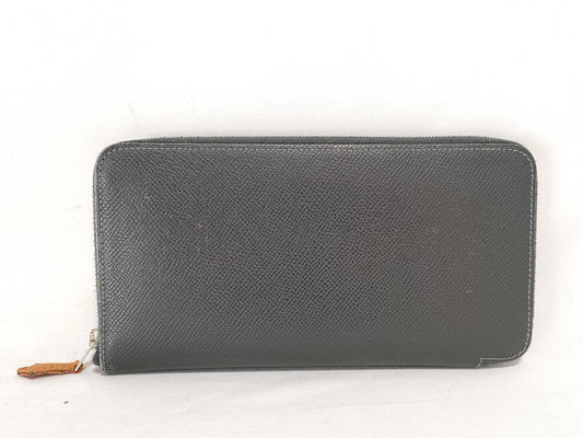 HERMES [Engraved] □P Azap Hermès Azap Long Epson Black Wallet
