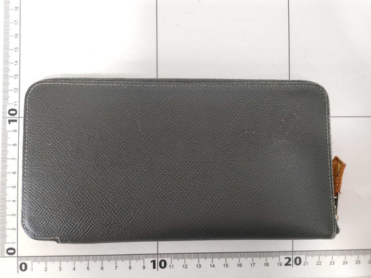 HERMES [Engraved] □P Azap Hermès Azap Long Epson Black Wallet