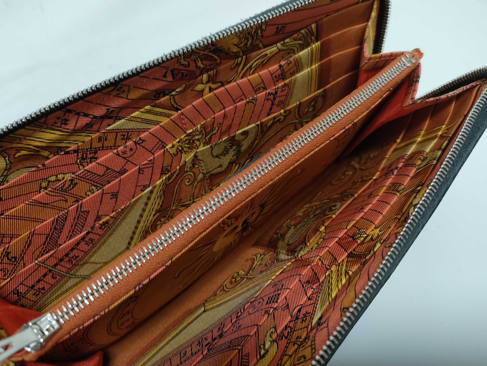 HERMES [Engraved] □P Azap Hermès Azap Long Epson Black Wallet