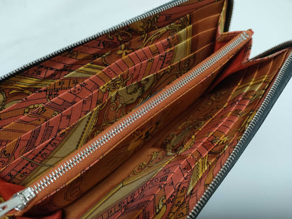 HERMES [Engraved] □P Azap Hermès Azap Long Epson Black Wallet
