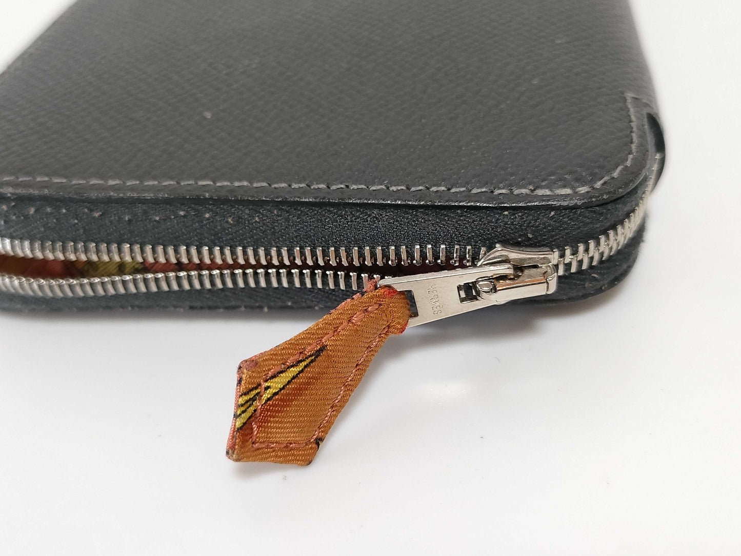 HERMES [Engraved] □P Azap Hermès Azap Long Epson Black Wallet