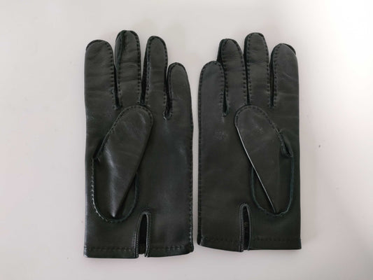 HERMES Leather Gloves Black Other Accessories