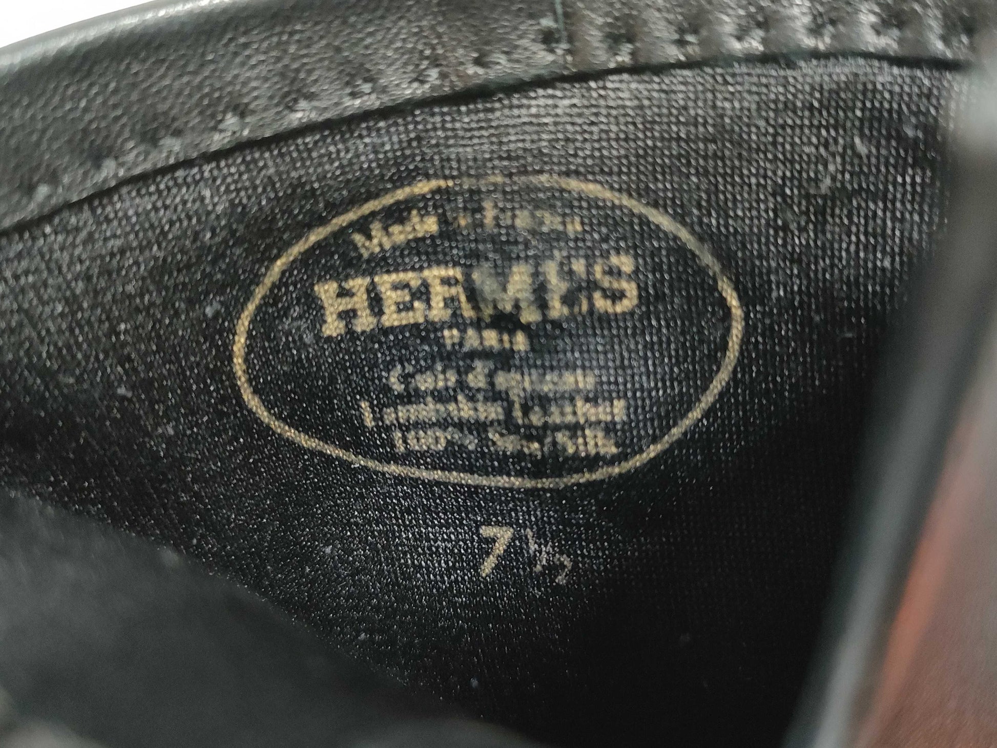 HERMES Leather Gloves Black Other Accessories
