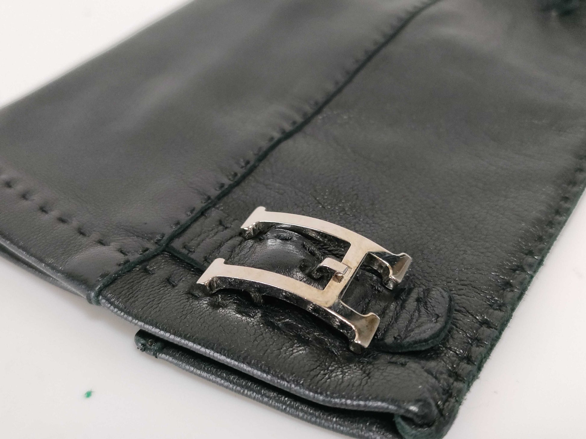 HERMES Leather Gloves Black Other Accessories