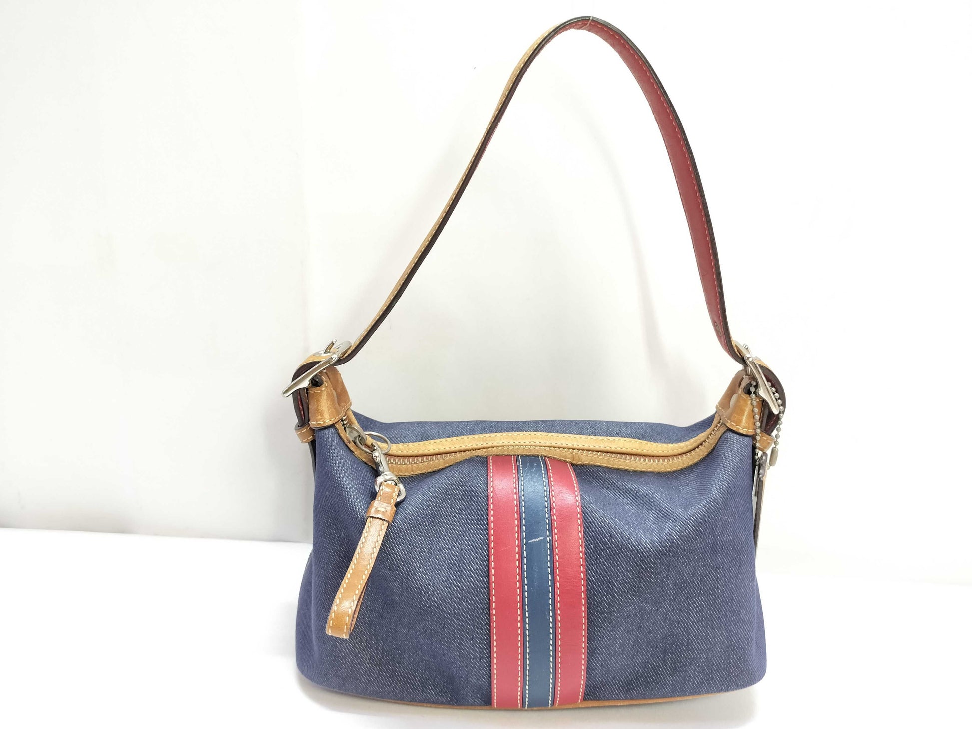 COACH denim accessory pouch shoulder bag