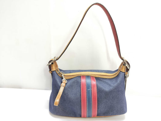 COACH denim accessory pouch shoulder bag