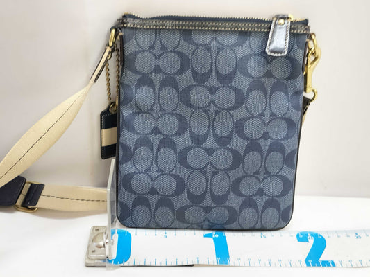COACH Signature Coach Shoulder Bag Blue