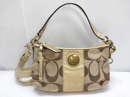 COACH Signature Coach Shoulder 2-Way Shoulder Bag