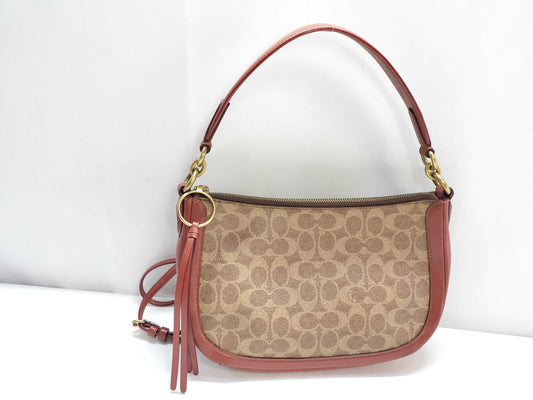 COACH Signature Coach Shoulder 2-Way Shoulder Bag