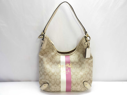 COACH Signature Hobo Shoulder Bag