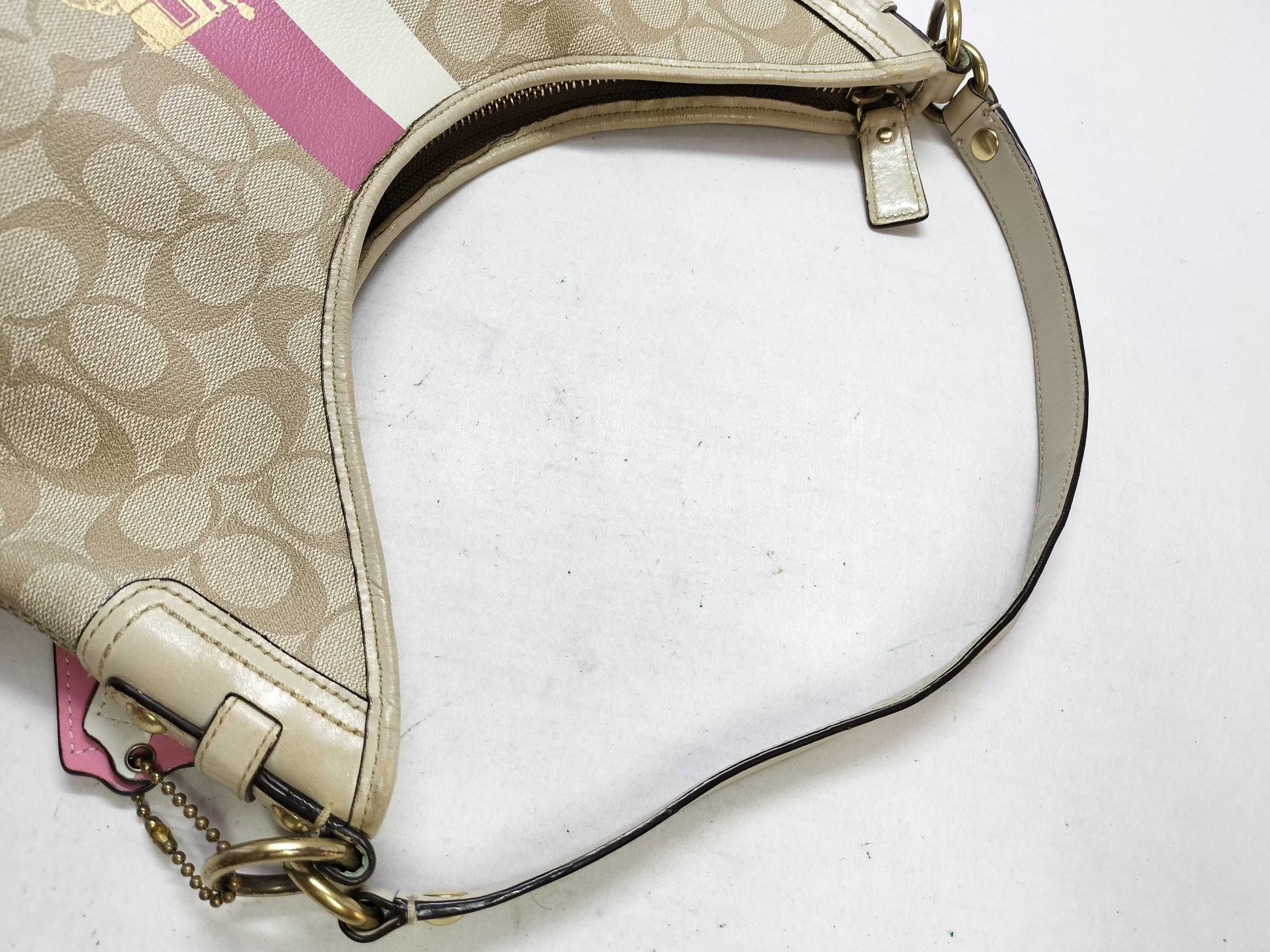 COACH Signature Hobo Shoulder Bag