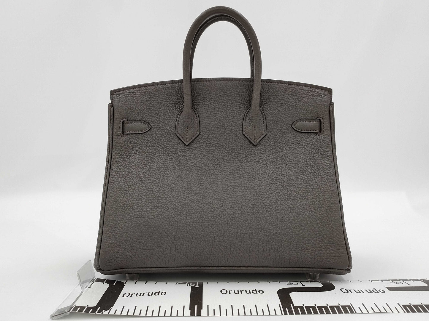 HERMES Birkin 25 Grimayer Silver Hardware Handbag