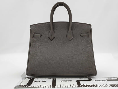 HERMES Birkin 25 Grimayer Silver Hardware Handbag