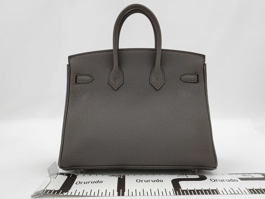 HERMES Birkin 25 Grimayer Silver Hardware Handbag