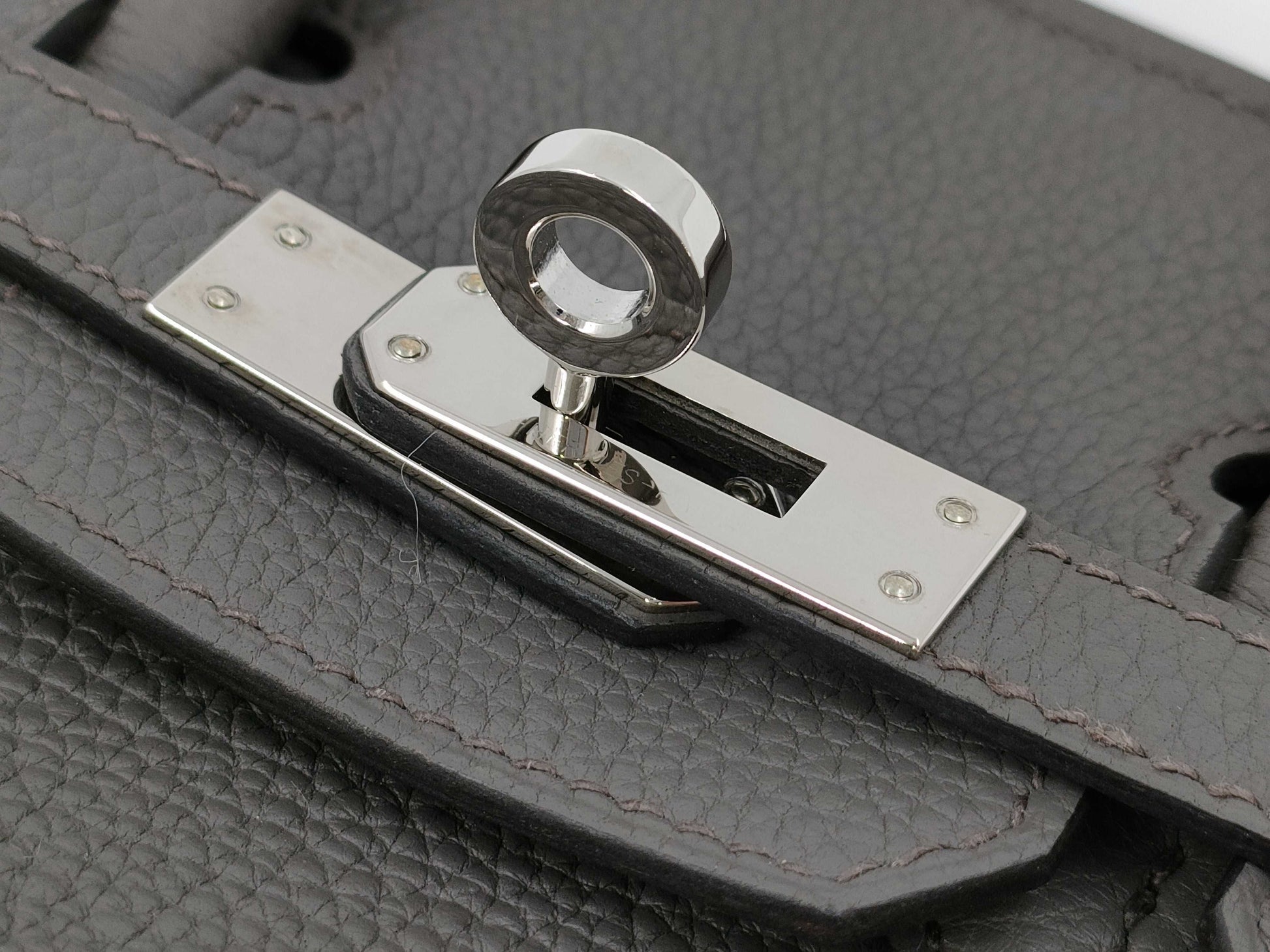 HERMES Birkin 25 Grimayer Silver Hardware Handbag