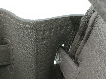 HERMES Birkin 25 Grimayer Silver Hardware Handbag