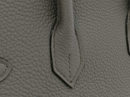 HERMES Birkin 25 Grimayer Silver Hardware Handbag