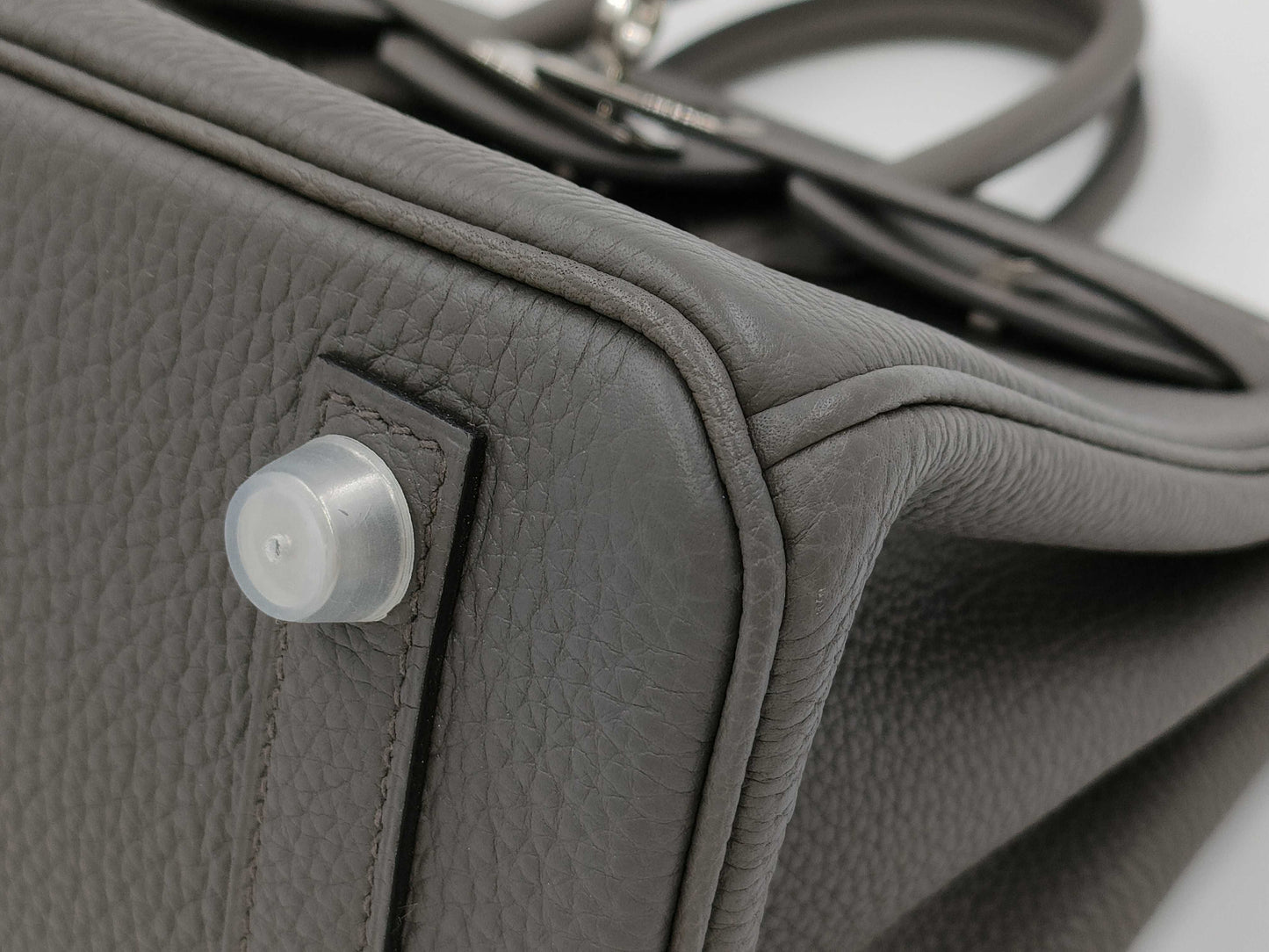 HERMES Birkin 25 Grimayer Silver Hardware Handbag
