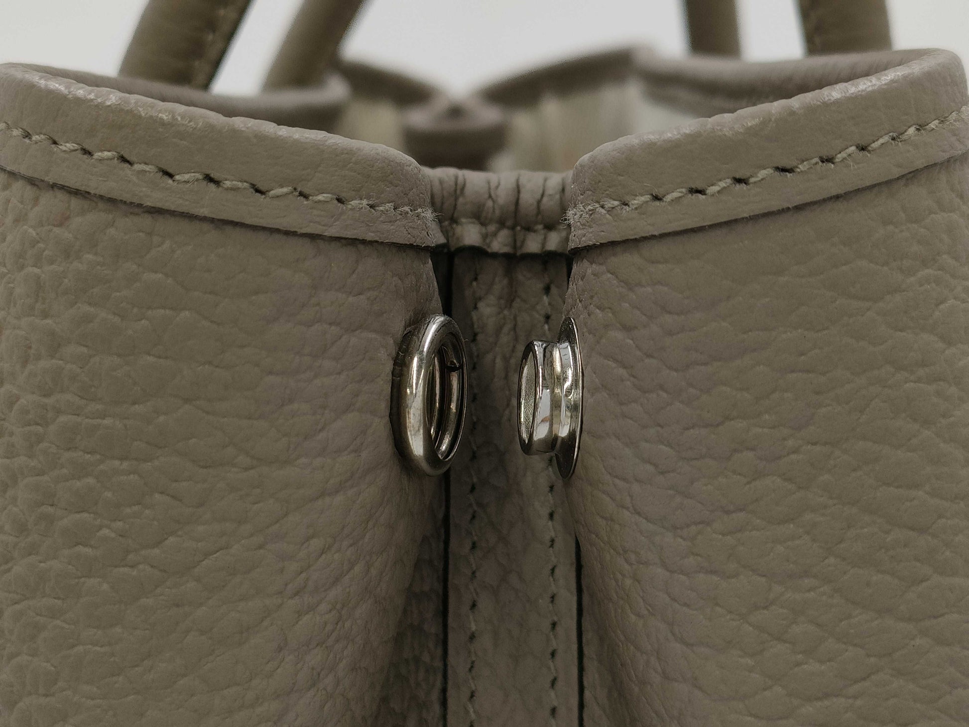 HERMES Garden Party 30 Vache Asphalt Tote Bag