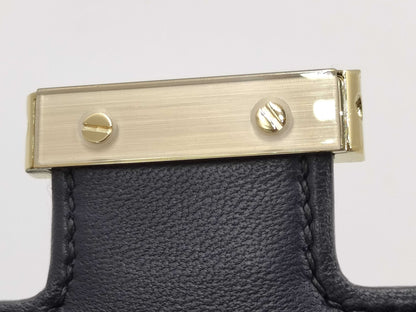 HERMES Constance Mini Epsom Leather Shoulder Bag, 2023, Navy Blue